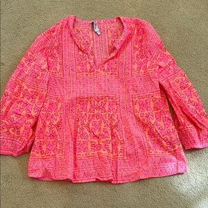 Vineyard Vines Pink and Orange Blouse